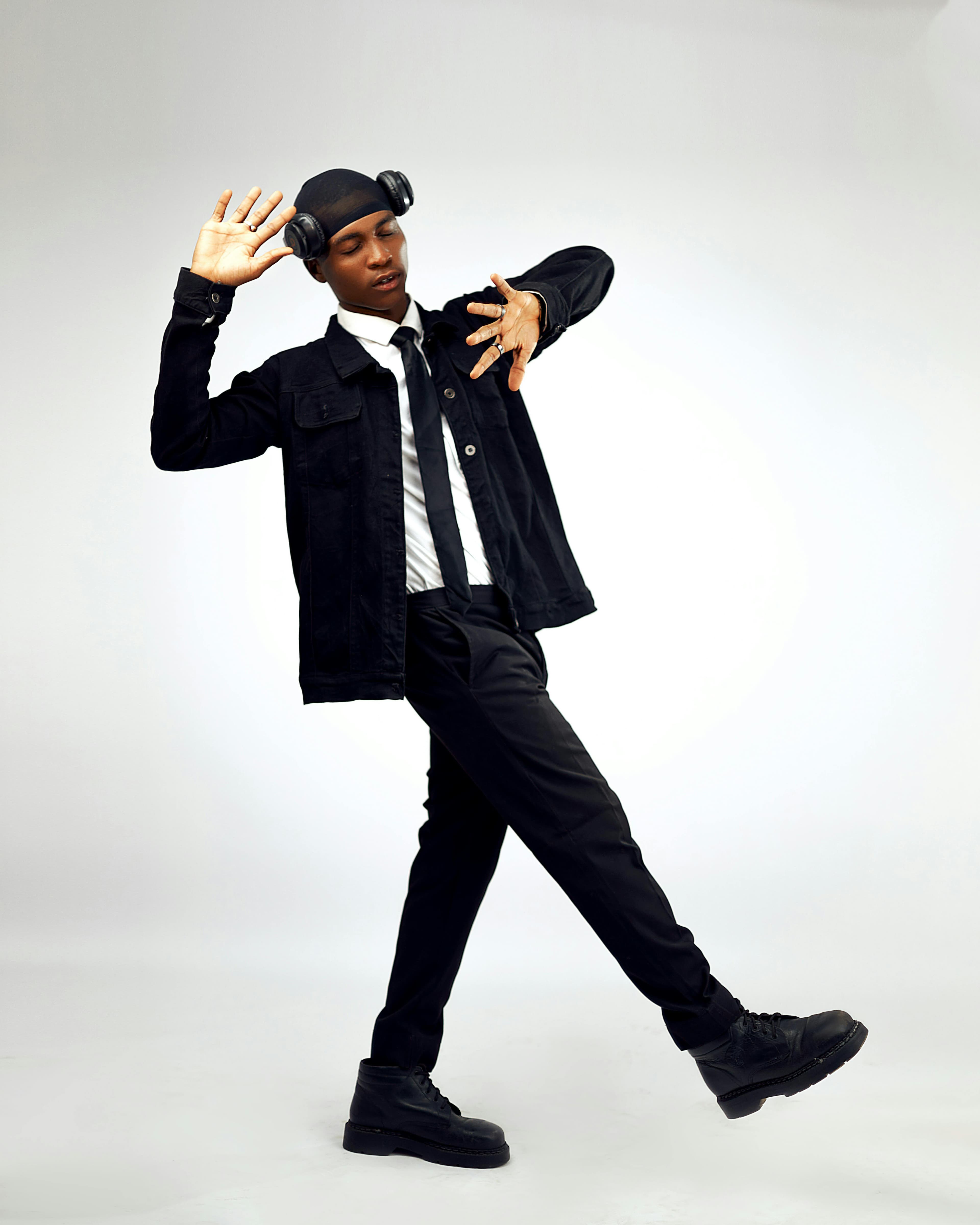 Black Denim Editorial Jacket – view 1